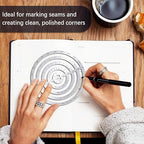ORIGACH Stainless Steel Concentric Round Ruler Metal Circle and Curve Drafting - Image 4