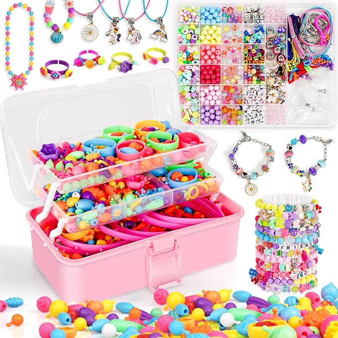 FUNZBO 1600 Pcs Pop Beads with Bracelet Making Kit, Jewelry Making Kit by FunzBo