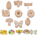 54PCS Unfinished Blank Wooden Cutouts Craft by Jsehchya