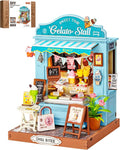 Rolife Miniature House Kits for Adults, Gelato Stall Mini Dollhouse Building by Rolife