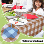 Smiry Rectangle Table Cloth, Waterproof Vinyl Tablecloths - Image 2