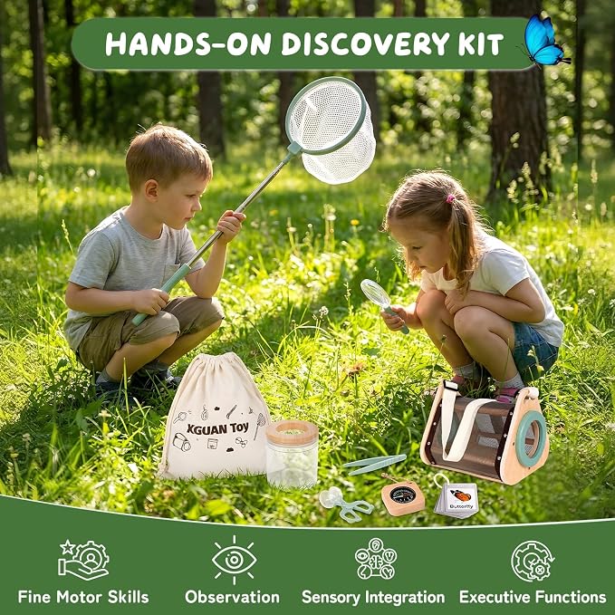 Bug Catcher for Kids, Wooden Bug Catching Outdoor Toys for Ages 4-8, STEM - Image 2