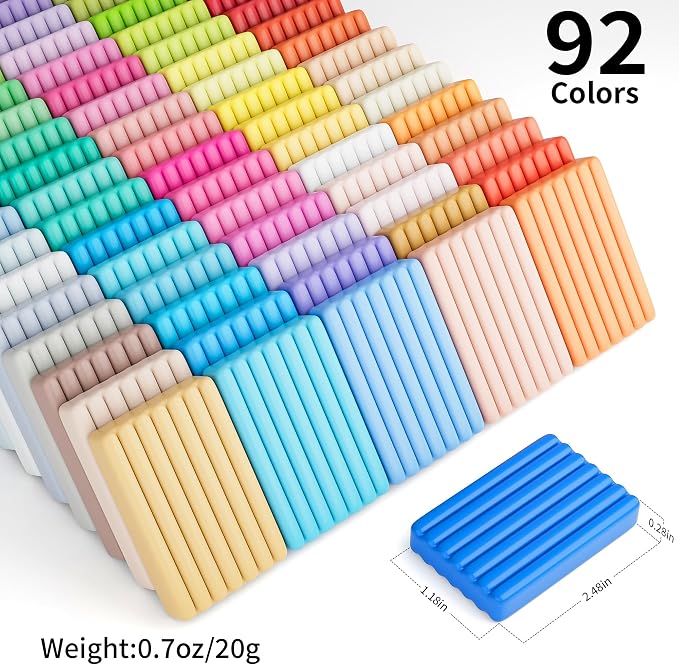 Aestd-ST Polymer Clay 92 Colors, Oven Bake Modeling Clay - Image 2