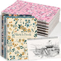12 Pack Sketch Book, 9 x 12Inch Sketchbook, 68lb/100gsm Top Spiral Bound Sketch by Prudiut