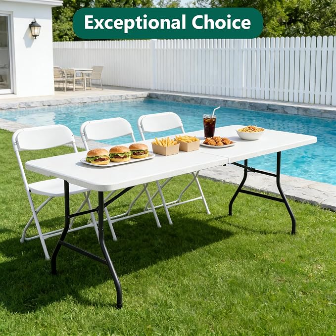 2 Pack Folding Table 6ft - Image 4