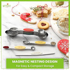 Spring Chef Stainless Steel Magnetic Measuring Spoons Set of 8 - Image 4