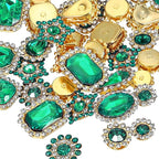 PATIKIL Sew on Rhinestones Crystals, Dark Green by PATIKIL