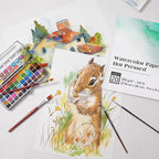 Fuumuui Watercolor Paper Block 11x15 Inch, Smooth Surface 100% Cotton - Image 7