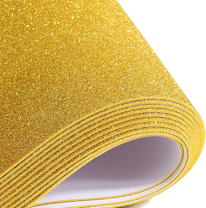 10 Sheets Glitter Paper Sheet for Crafts, A4 Cardstock Self-adhesive Paper for by Mluchee