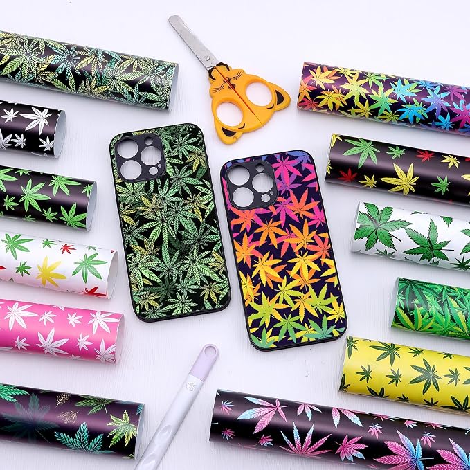 Tintnut Cannabis Pattern Permanent Vinyl 12 Sheets 12x10in Adhesive Vinyl | - Image 7
