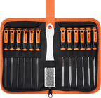 REXBETI 19Pcs Metal Needle File Set, Small Diamond Files, Metal Brush and Carry - Image 2