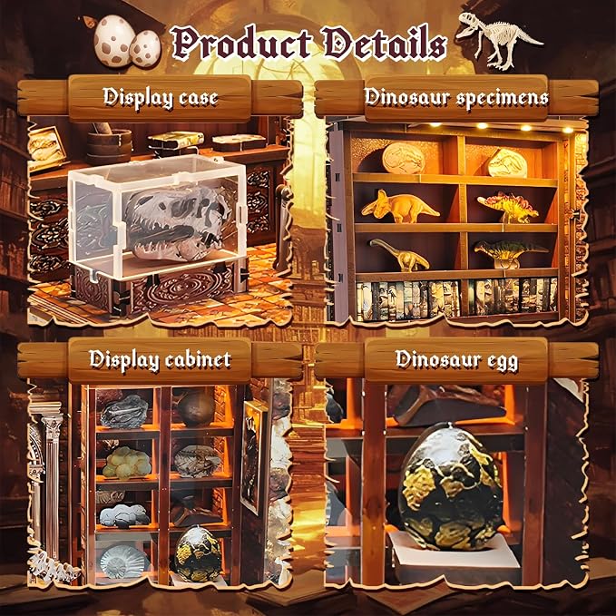 3D Wooden Puzzles for Adults, DIY Miniature Dollhouse, Book Nook Kit, Built-in - Image 5