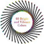 Tebik 45 Pack Planner Colored Pens, 40 Colors Pens - Image 2