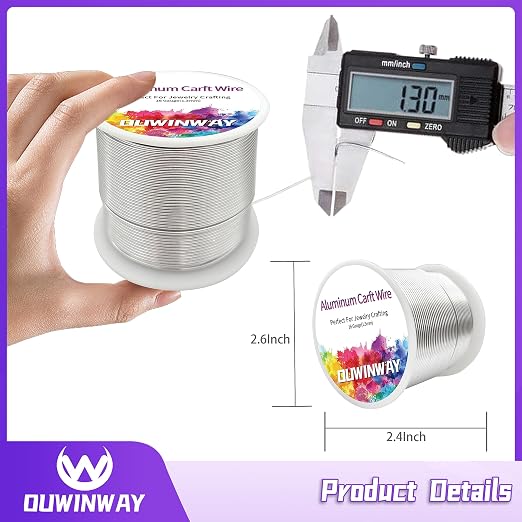 16Gauge Silver Aluminum Crafts Wire 154FT, - Image 2