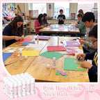 Sabary 100 Pcs Pink Bow White Glue Stick Bulk Washable Glue Sticks 0.32 oz - Image 5