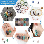1500Pcs Natural Chip Stone Beads 5-8mm Crystal Bracelet Jewelry Making Kit | - Image 6