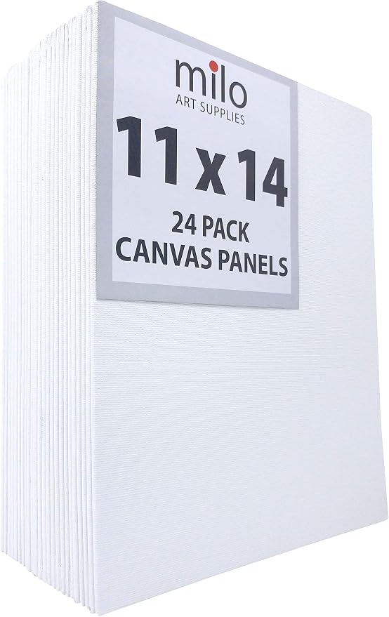 milo Canvas Flat Panel Boards for Painting, 11x14 inch, 24 Pack, Mixed Wet Media - Image 6