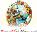 Sunflowers Puzzles Lighthouse Cottage Ocean Walkway Puzzle Adults Gifts - Image 9