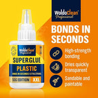 WoldoClean Super Glue for Plastic 50g for Instant Strength - Image 2