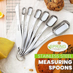 Spring Chef Nesting Stainless Steel Measuring Spoons Set of 7 - Image 2