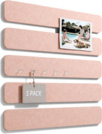 Fluxynara Cork Board Alternative Felt Strip Board 5-Pack 13"x2", Office Pin by FLUXYNARA