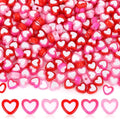 Augshy 700Pcs Heart Beads, Valentines Day Red Pink Heart Pony Beads by Augshy