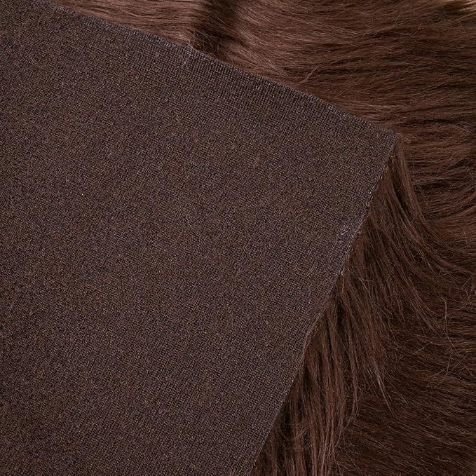 Brown Faux Fur Fabric by The Yard - Image 3