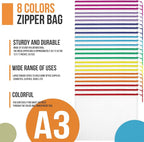 YOPCDJ 24pcs Mesh Zipper Pouch File Bags Puzzle Storage Bags, A3 17x12 Inches - Image 7