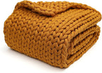 YnM Knitted Weighted Blanket, Handmade Chunky Knitted Design, Soft and Cozy by YNM