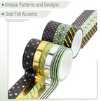Mr. Pen- Washi Tape Set, 8 Rolls, 5 Yards/Roll | Gold Foil Decorative Tape - Image 3