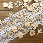 100 Pcs Unfinished Wooden Cutouts Mini Nature Shapes | DIY Craft Supplies - Image 5