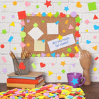 810Pcs Foam Stickers Foam Shape Stickers Colorful Self Adhesive, 8 Colors Heart - Image 6
