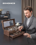 SONGMICS Watch Box, 12-Slot Watch Case Organizer - Image 3