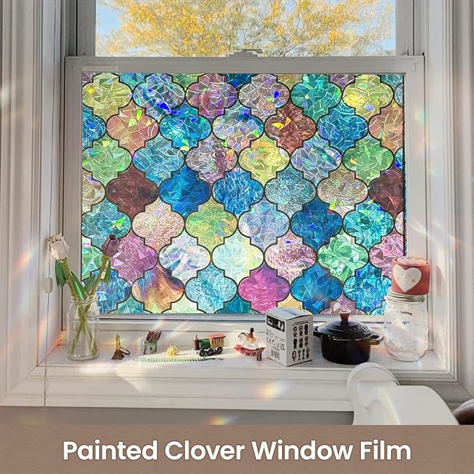 ADD.HERES Window Privacy Film, Stained Glass Decorative Static Cling, Removable - Image 4