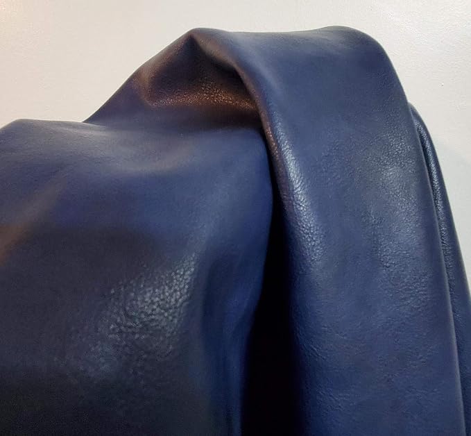 NAT Leathers | Navy Blue Soft Faux Vegan Leather PU | 1 Yard Cut by the Yard | by NATLeathers