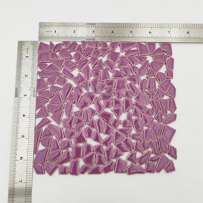 200g Ceramic Mosaic Tiles for Crafts, Irregular Stained Ceramic 0.2"x0.8" - Image 4
