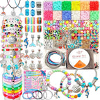 leitait Girls Toys Bracelet Making Kit -3400pcs Charm Jewelry Making Kit by leitait
