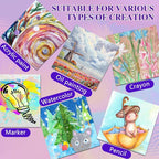 ESRICH 4 Pack Mini Canvases for Painting 5x5In, 5/8''Profile Small Square - Image 6