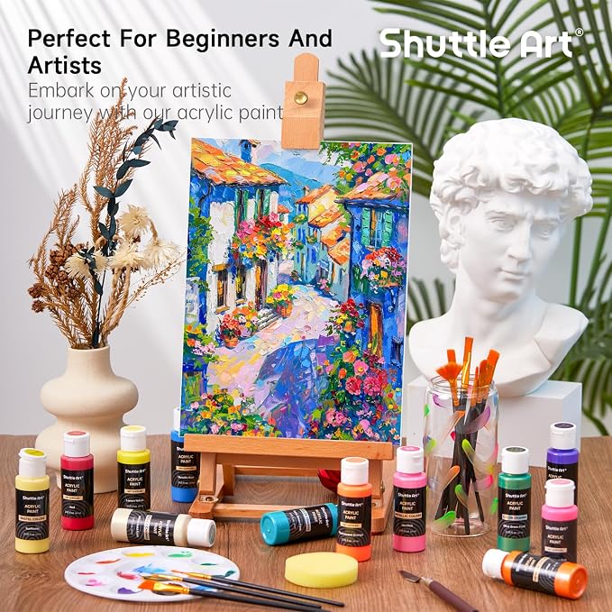 Shuttle Art 80 Colors Acrylic Paint, Acrylic Paint set - Image 6