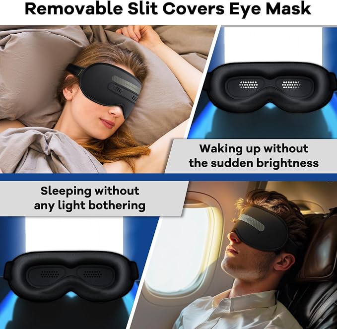 Blackout Eye Mask for Sleep, Women Men Sleeping Mask for Lash Extensions - Image 2