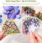 3.4" Large Flower Stickers for Scrapbooking – 60PCS Waterproof Wall &Floral - Image 4