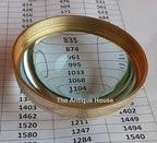 Vintage Solid Brass Desk Magnifying Glass Chart Paper Reader Weight Magnifier - Image 6