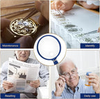 Feosky Handheld Reading Magnifier, 3X Magnifier, 75mm Shatterproof Lens - Image 5