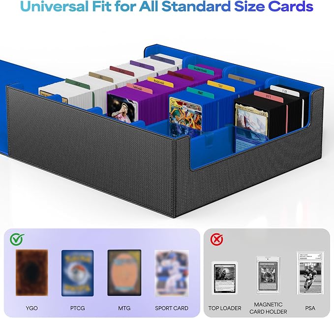 UAONO Trading Card Storage Box, Holds 2400 Sleeved Cards - Image 2