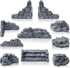 Warmtree Stone Wall Ruins for Terrain Sets, Miniature Terrain Building Tabletop by Warmtree