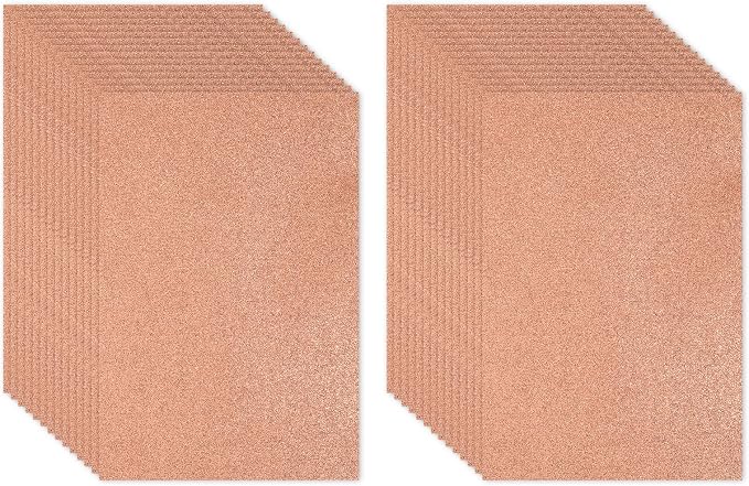PATIKIL 30Sheets Light Yellow EVA Glitter Foam Sheet 11.8 x 7.9 Inch 2mm Thick by PATIKIL