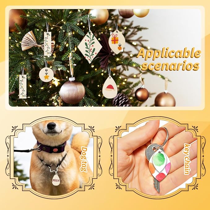 HAPY SHOP 300 Pieces Unfinished Wooden Earrings - Image 6
