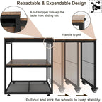 Natwind 24''x20'' Large Printer Stand, Extendable Home Craft Table, Retro | - Image 3