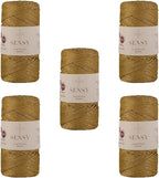 5 Skeins of Sensy Premium 2mm 251 Yards Sparkle Polyester Rope 90% by SSENSY