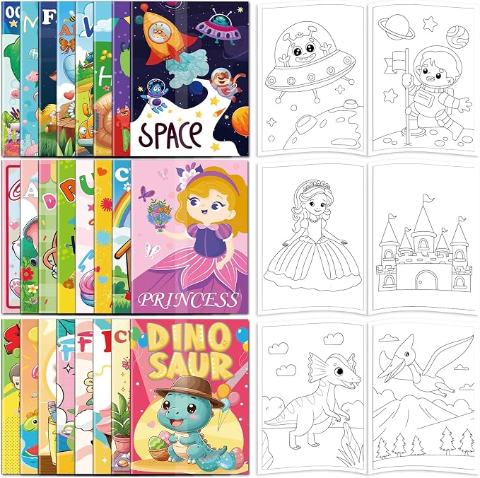 Kalysky 24 Mini Coloring Books for Kids Ages 4-8 8-12 Party Favors | 7 x 5.1 - Image 3